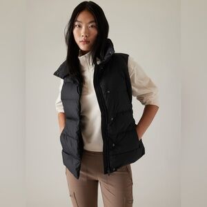 Athleta Black Down Puffer Vest